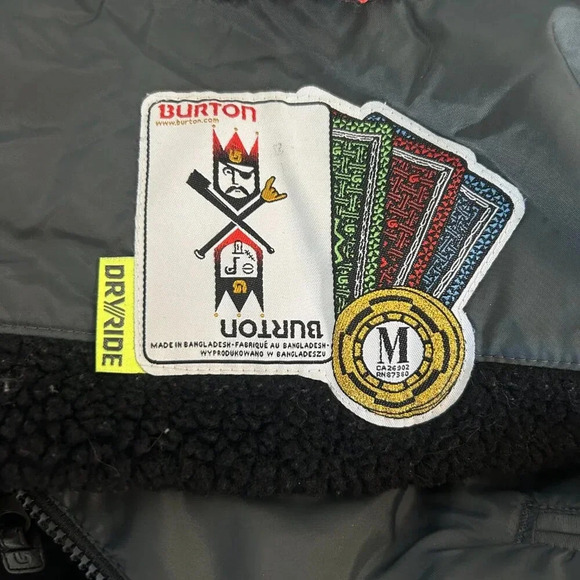 Burton Men's Dry Ride Black Snowboard Ski Jacket Hooded Size Medium - Picture 4 of 12